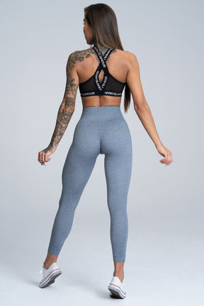 Gym Glamour - Seamless Leggings – Steel Grey - Rückseite