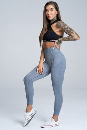 Gym Glamour - Seamless Leggings – Steel Grey - Seitlich 2