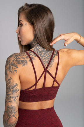 Gym Glamour - Seamless Top - Burgundy Melange - Rückseite