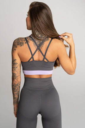 Gym Glamour - Seamless Top - Space Grey - Rückseite