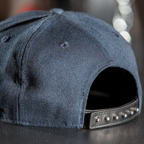 Pablo & Capone - Leathersnap Cap - Navy Blue & Black - Rückseite