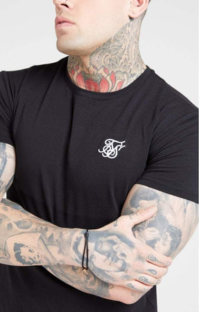 SikSilk - Core Gym Tee – Jet Black