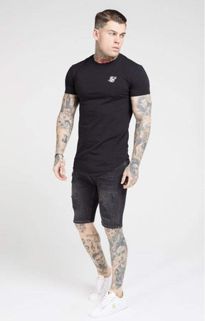 SikSilk - Core Gym Tee – Jet Black