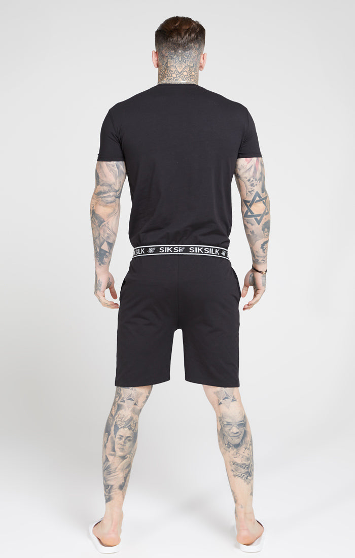 SikSilk - Loose Fit Jersey Shorts - Black