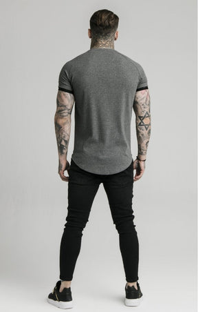 SikSilk - Rib Tech Tee - Grey