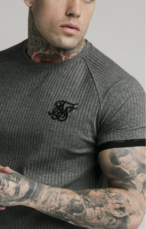 SikSilk - Rib Tech Tee - Grey