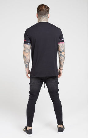 SikSilk - Tournament Tee – Black & Oil Paint