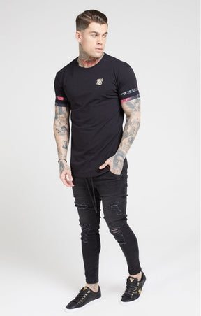 SikSilk - Tournament Tee – Black & Oil Paint