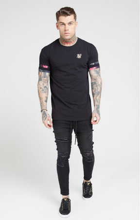 SikSilk - Tournament Tee – Black & Oil Paint