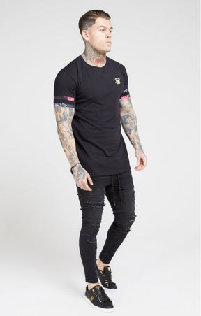 SikSilk - Tournament Tee – Black & Oil Paint
