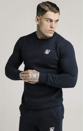 SikSilk - Crew Sweat - Navy Blue