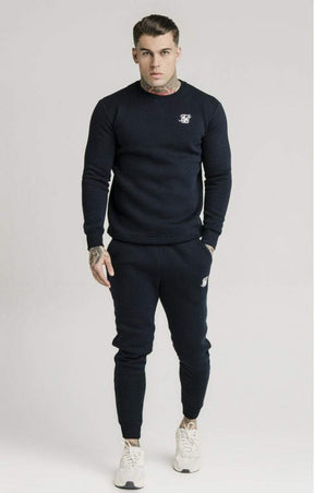 SikSilk - Crew Sweat - Navy Blue