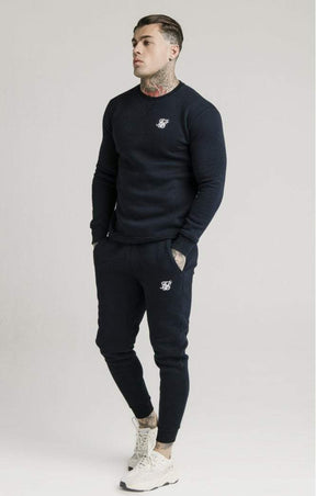 SikSilk - Crew Sweat - Navy Blue