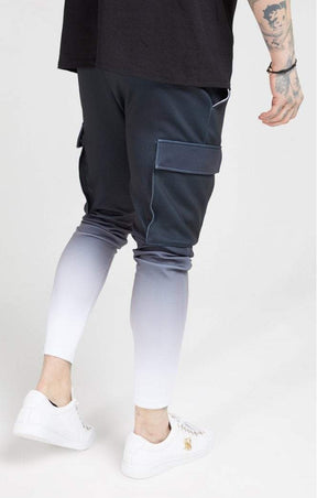 SikSilk - Poly Athlete Cargo Pants - Black & White