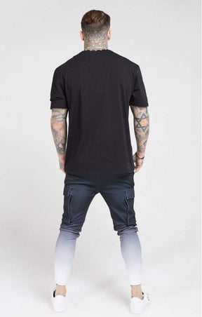 SikSilk - Poly Athlete Cargo Pants - Black & White