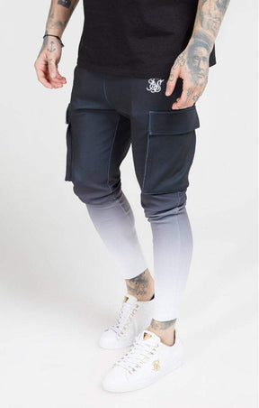 SikSilk - Poly Athlete Cargo Pants - Black & White