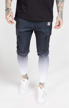 SikSilk - Poly Athlete Cargo Pants - Black & White