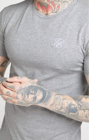 SikSilk - Core Gym Tee - Grey Marl