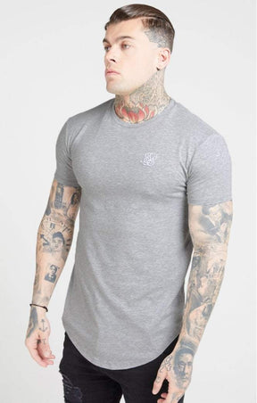 SikSilk - Core Gym Tee - Grey Marl