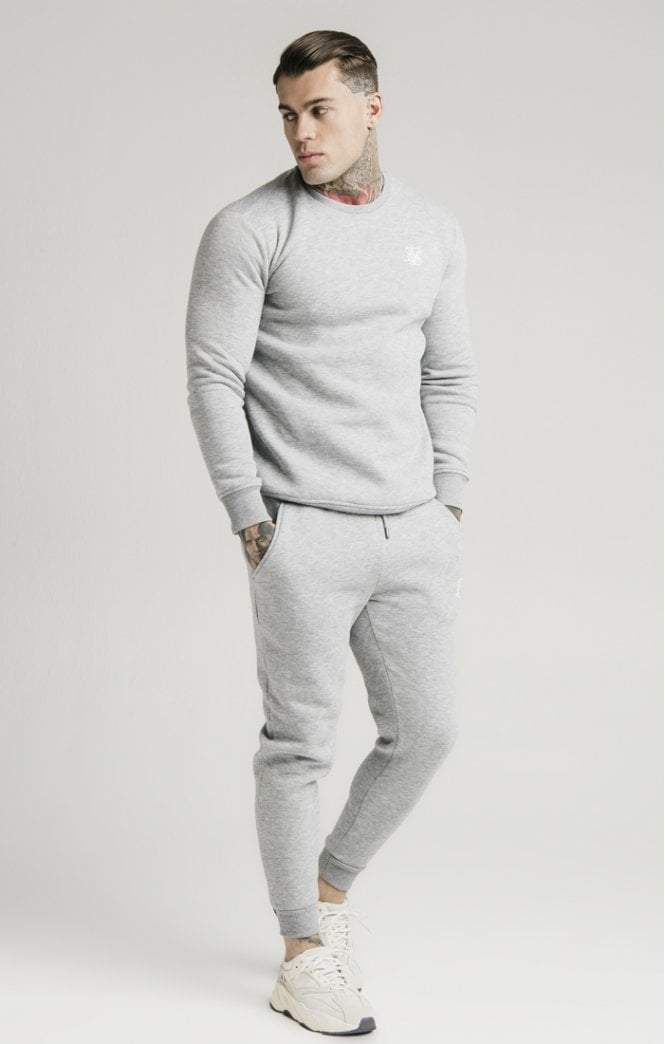 SikSilk - Muscle Fit Jogger – Grey Marl