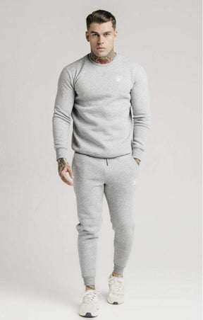 SikSilk - Muscle Fit Jogger – Grey Marl