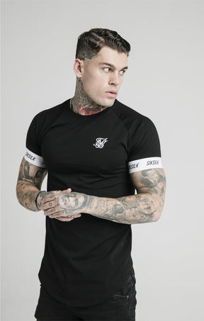 SikSilk - Raglan Tech Tee - Black