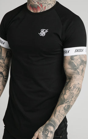 SikSilk - Raglan Tech Tee - Black