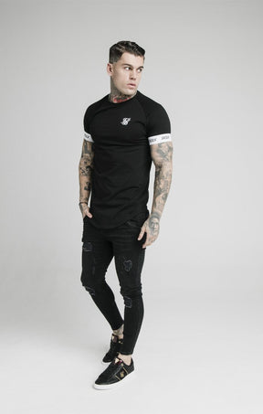 SikSilk - Raglan Tech Tee - Black