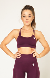 Contour Seamless Sports Bra - Wine Red - Vorderseite