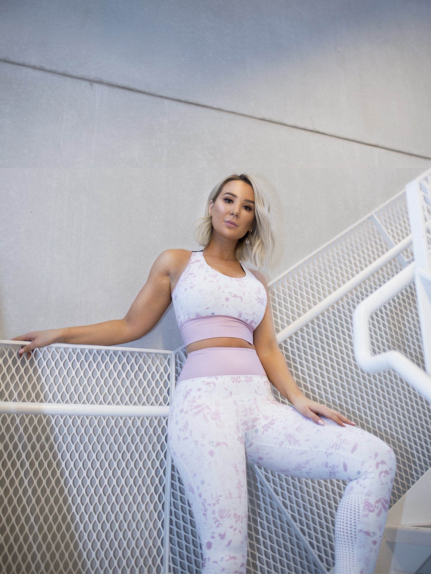 Workout Empire - Floral Leggings - Pearl - Beispiel