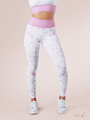 Workout Empire - Floral Leggings - Pearl - Vorderseite