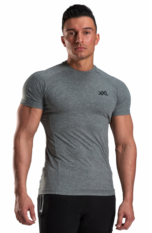 XXL Nutrition - Stretch Shirt - Grey - Vorderseite