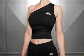 Body Engineers - CHIONE Crop Top – Black Pearl - Seitlich