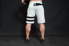 4Invictus - KENTO Shorts – Light Grey & Black - Rückseite